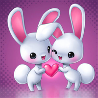 微信两只兔子情头卡通头像